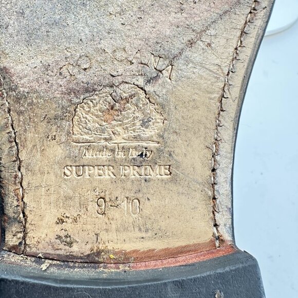 Toscana by Global Super Prime Men US 9.5 Black Leather Wingtip Oxford Shoes - Picture 11 of 12